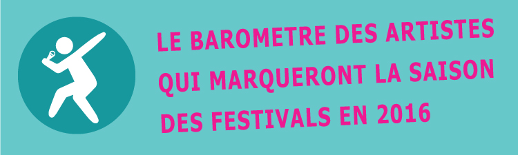 Les artistes qui marqueront la saison des festivals 2016.  